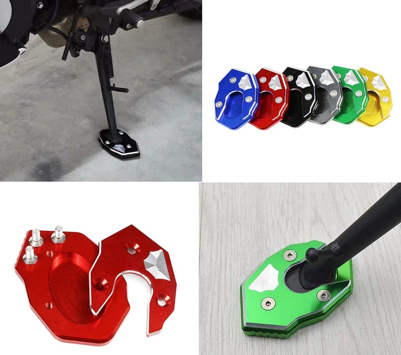 COBIKE Motorcycle Kickstand Extender Foot Side Stand Extension Pad Support Plate Replacement for Kawasaki Z650 Z900 Z900RS Z1000 Z1000SX ER-6N ZX6R ZX10R NINJA650R(Black) - Image 2